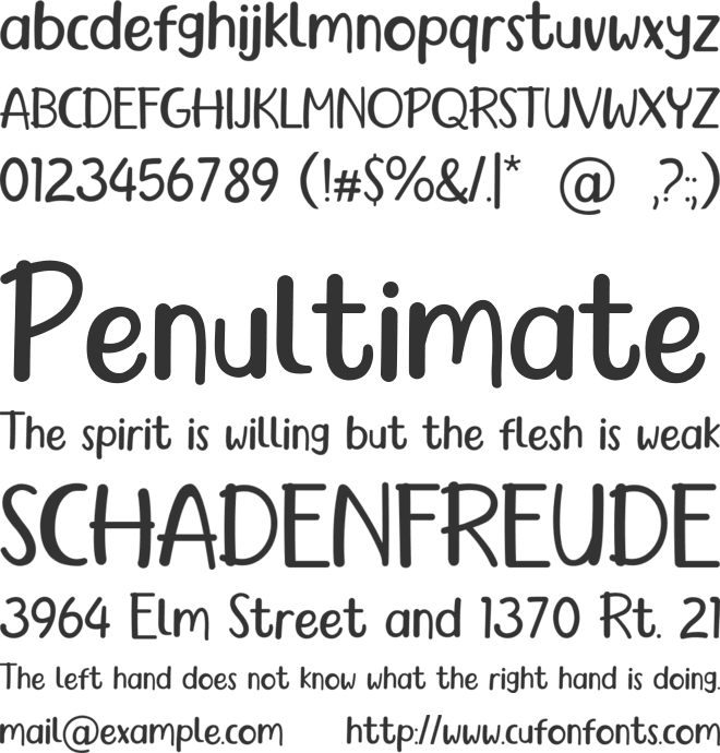 Child Babita font preview