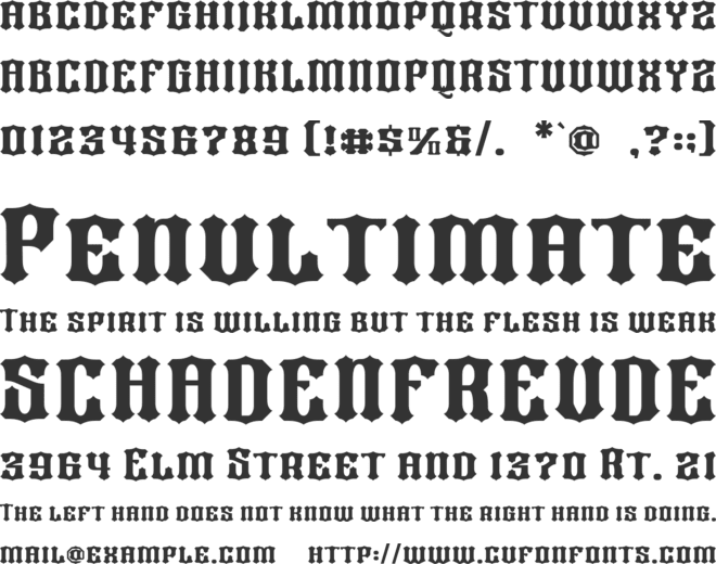 Bros Signage font preview