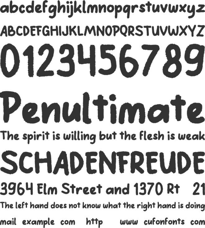 Rough Toon Personal Use font preview