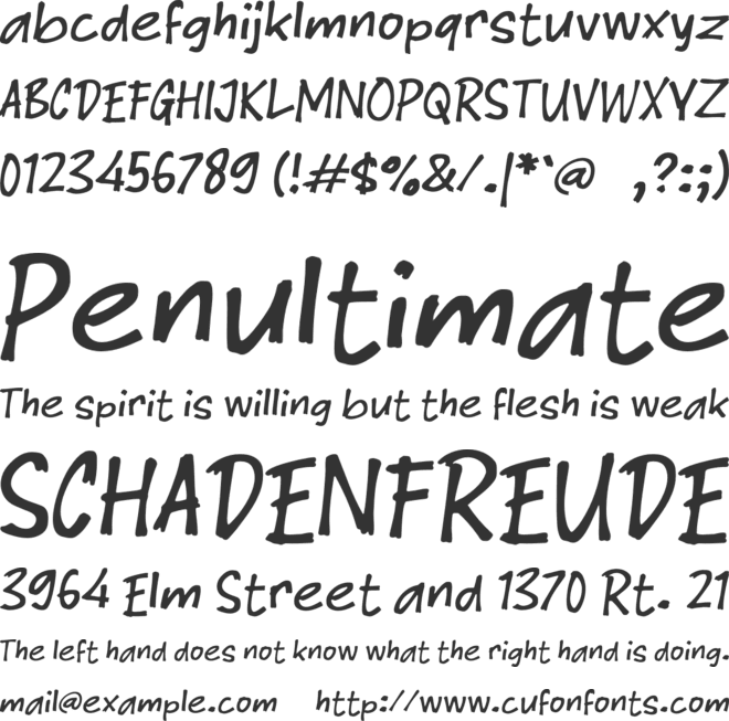 K Kayote font preview