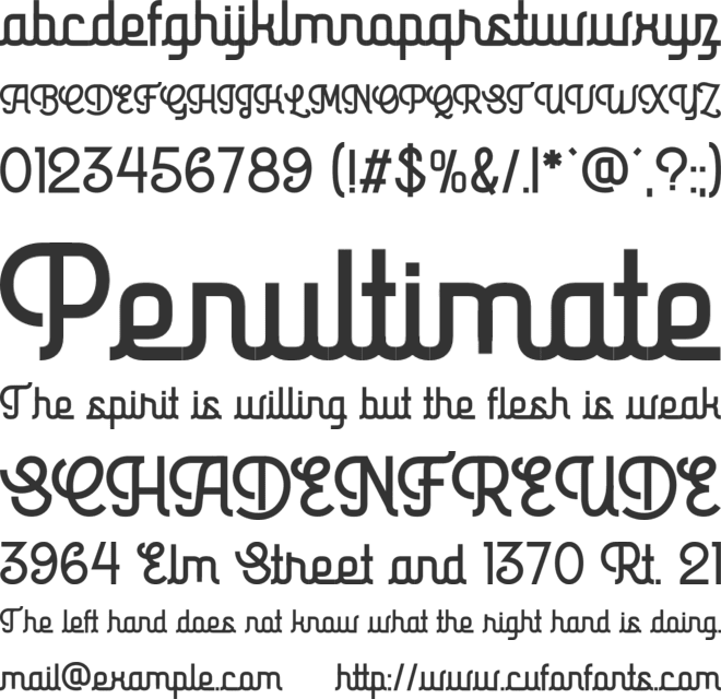 Melodean font preview