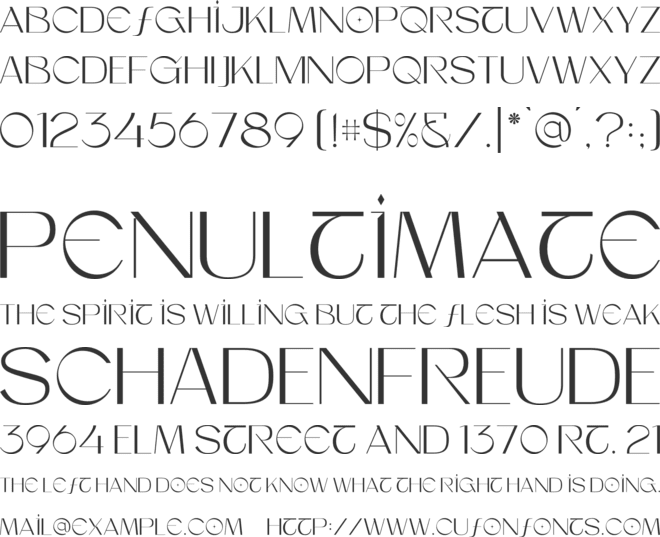 Counthills font preview