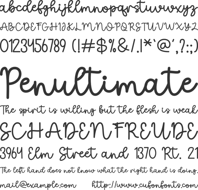 Thanks Giving font preview