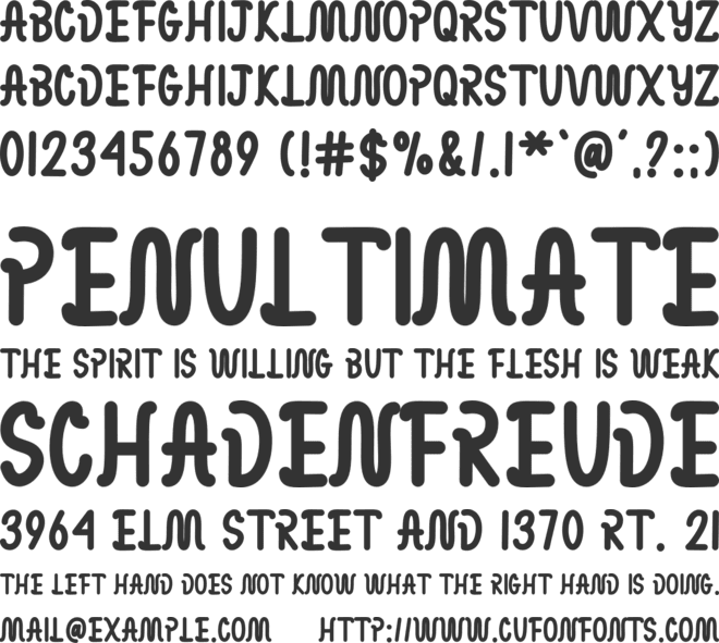 MUSHROM SANS font preview