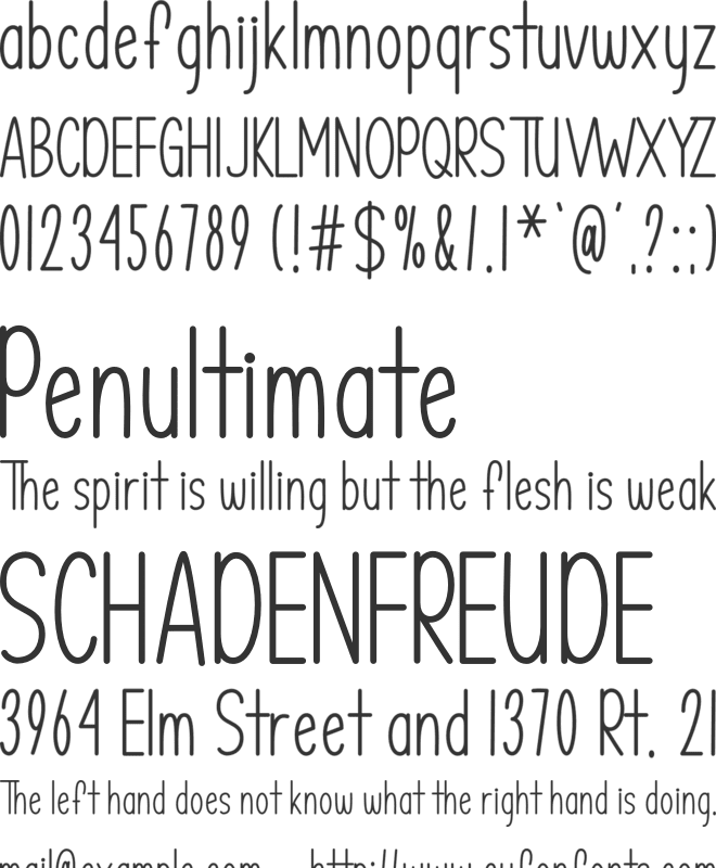 Hello Wednesday font preview