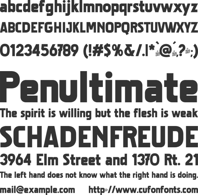 Freiburg Free Trial font preview