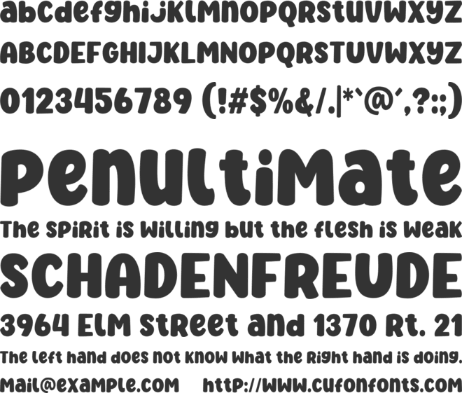 Baby Mango font preview