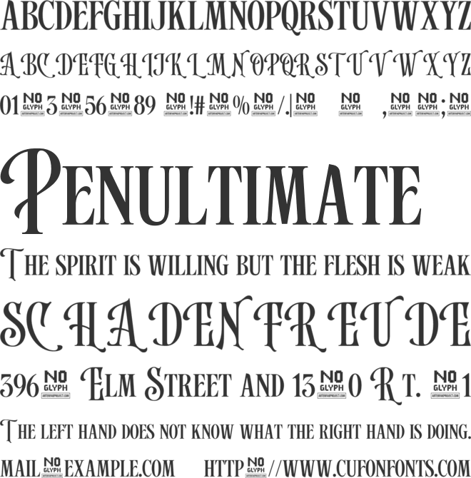 Arvoire font preview