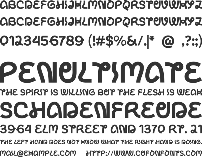 Regona font preview