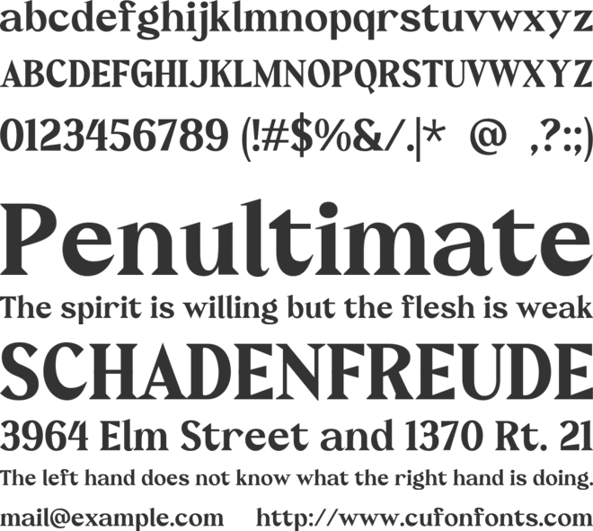 Cayton font preview