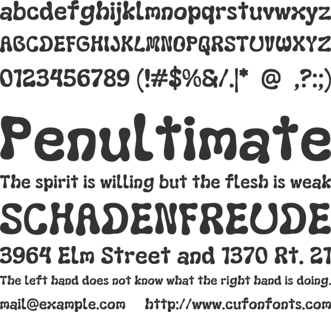 Melowday font preview