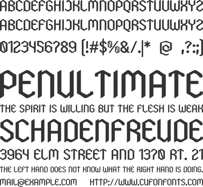 Bleachour font preview