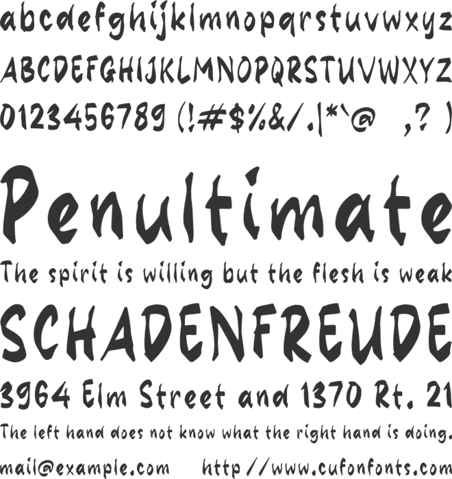 K Kambek font preview