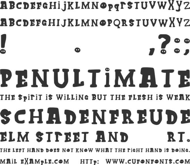 Naughty Swines font preview