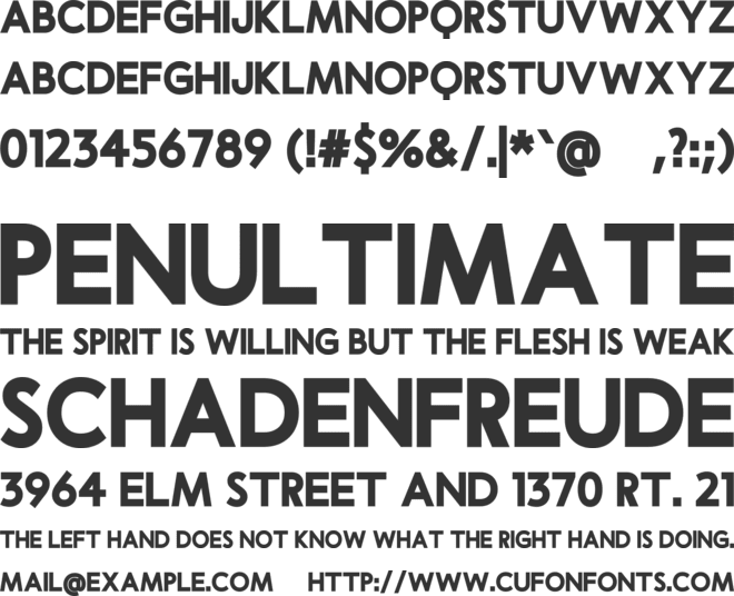 Mountone font preview