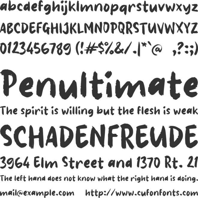 K Kowe font preview