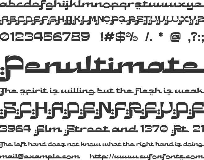 Sabily font preview