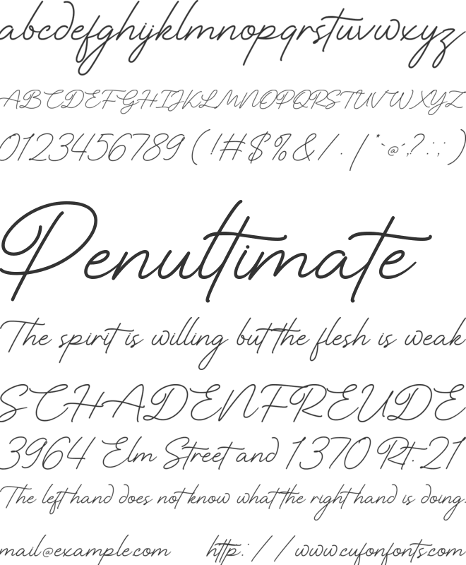 Lemontine font preview