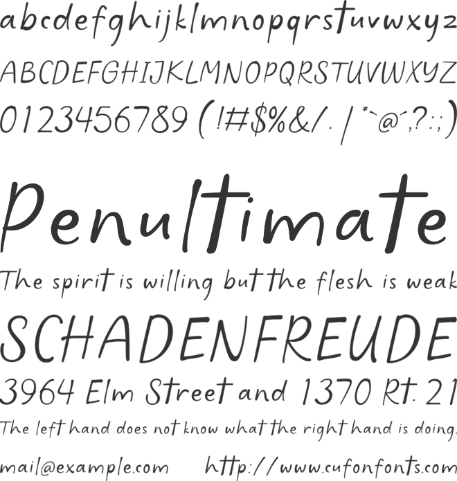The Moment font preview