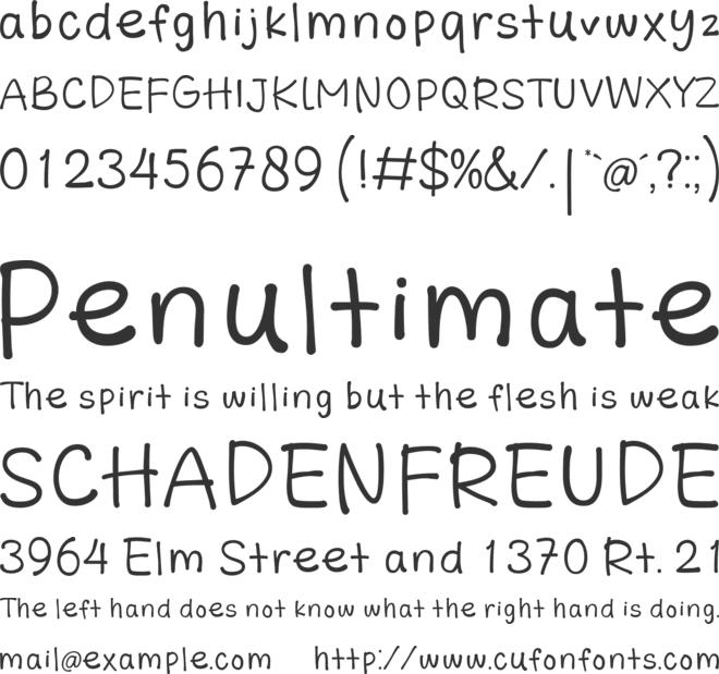 Happiest font preview