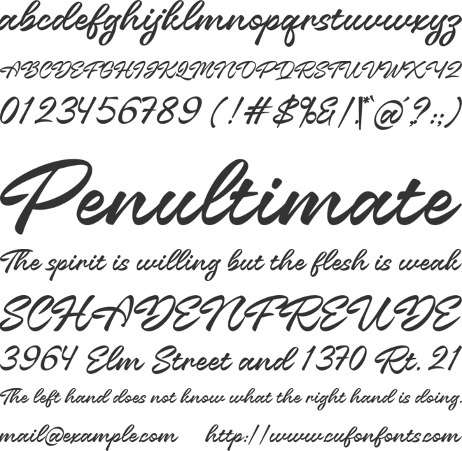 Almonia Blonde font preview