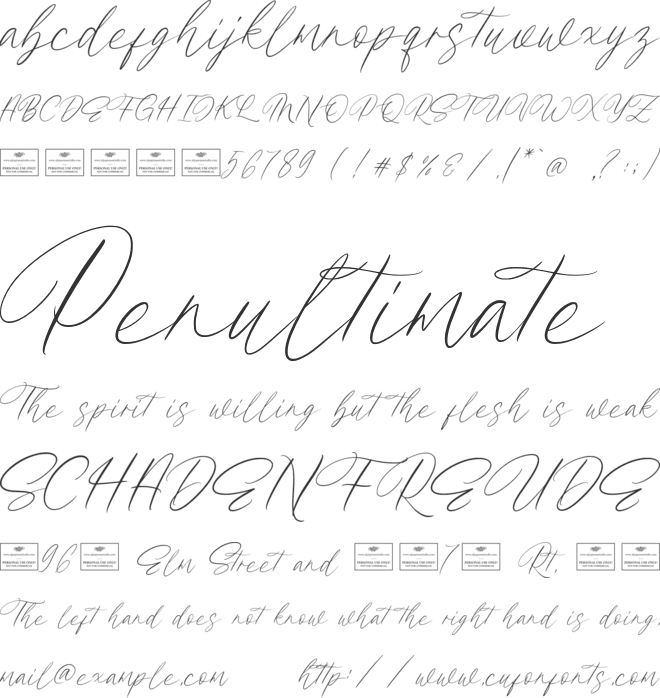 Vacillate Free font preview