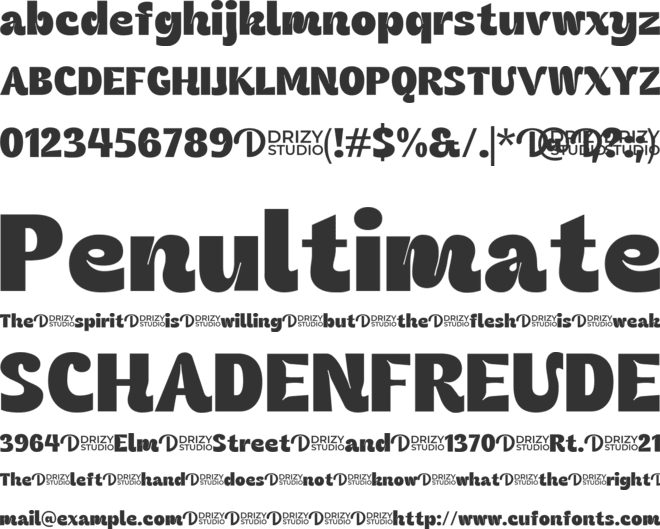 Chesterin font preview