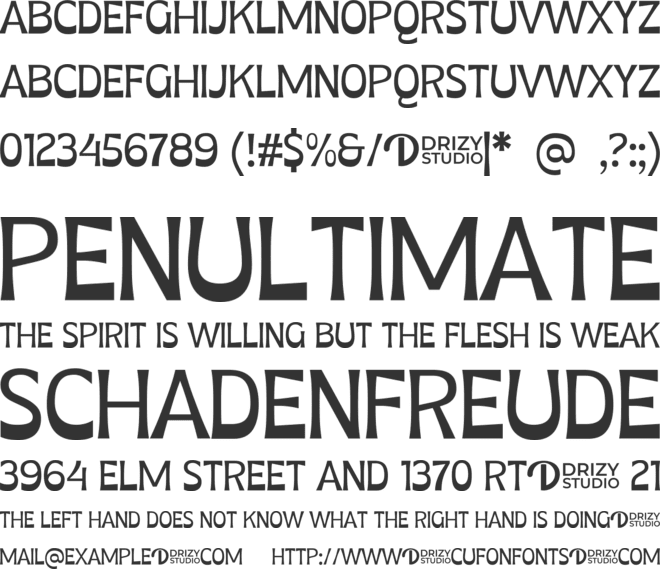 Bruswat font preview