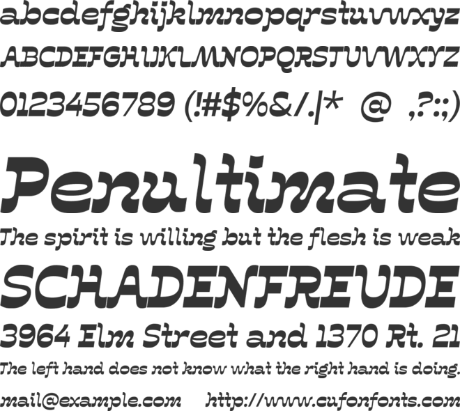 Riffgate font preview