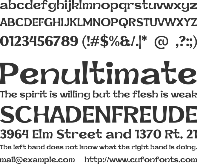 Grindela font preview