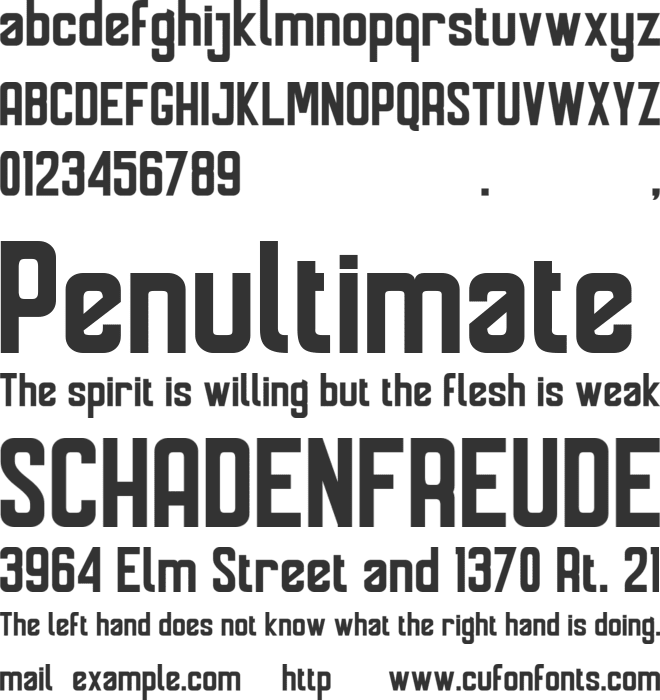 Ginonger font preview