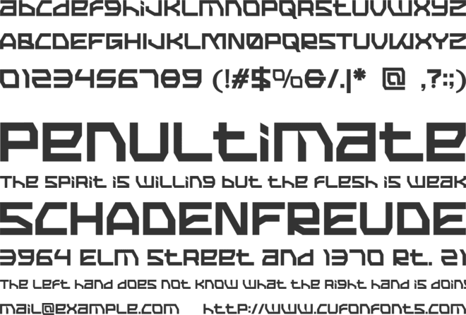 Guntech font preview