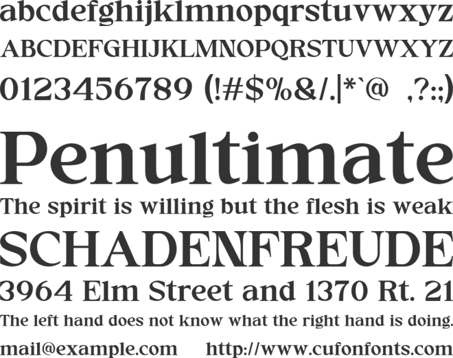 Mugient font preview