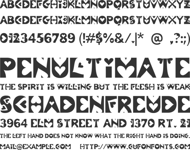 Falove font preview