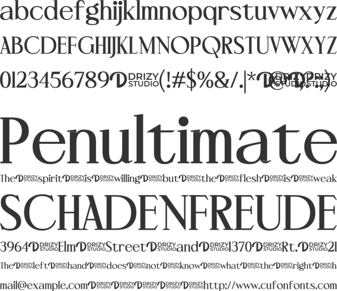 Romancelia font preview