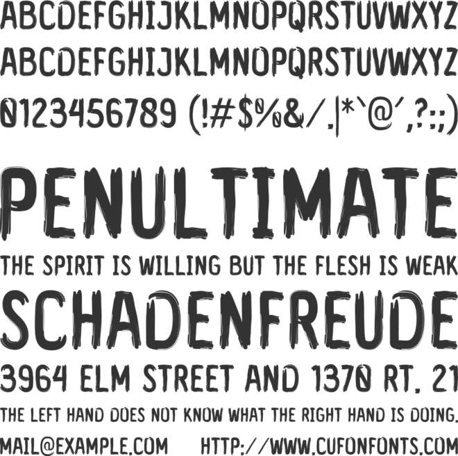 Pandry font preview