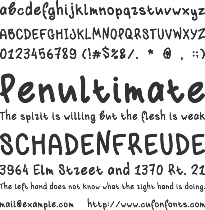 Klyakson font preview