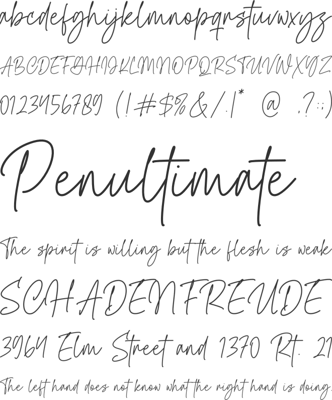 Bettasy font preview