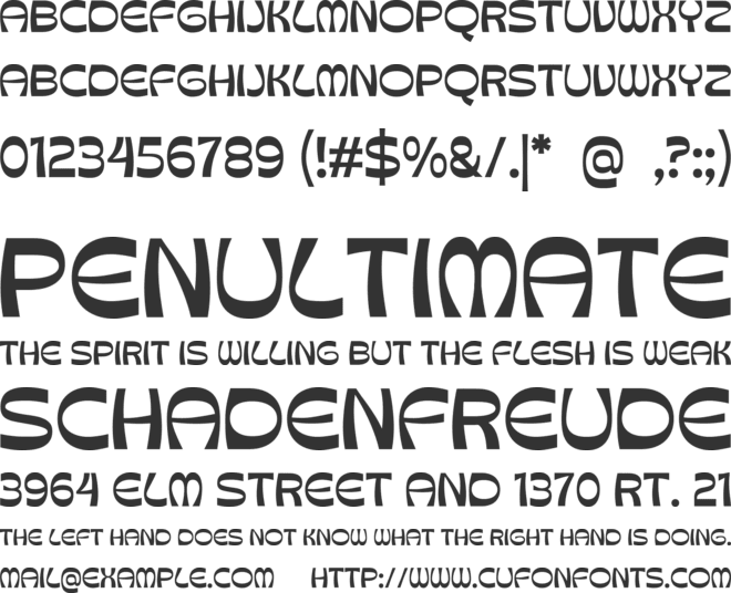 Scalone font preview