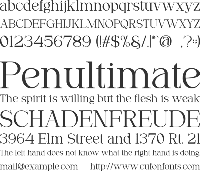 MELIGHT font preview