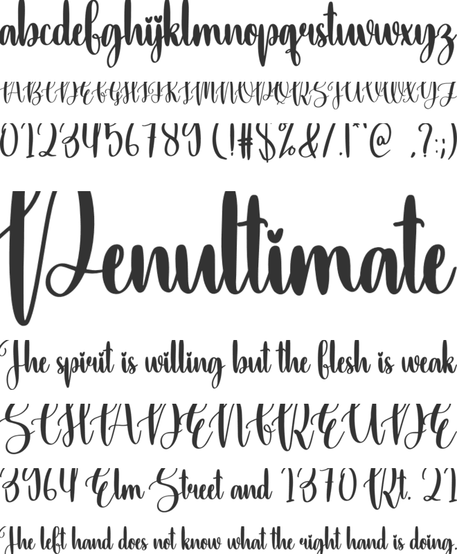 Anfant font preview