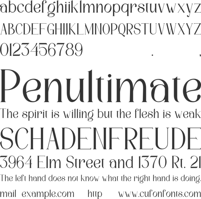 thomare font preview