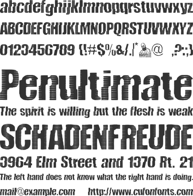 Garbage And Death Attic font preview