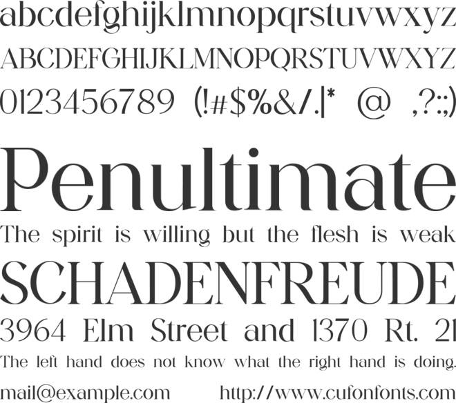 Candlefish font preview
