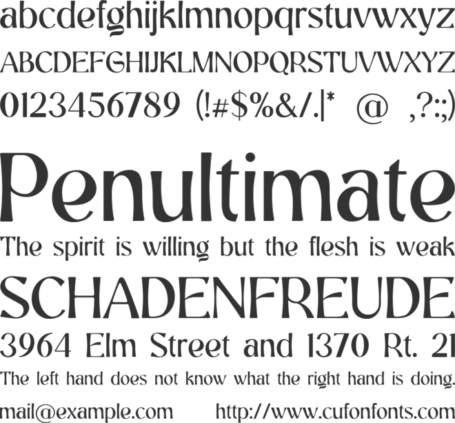 PALAESTRA font preview