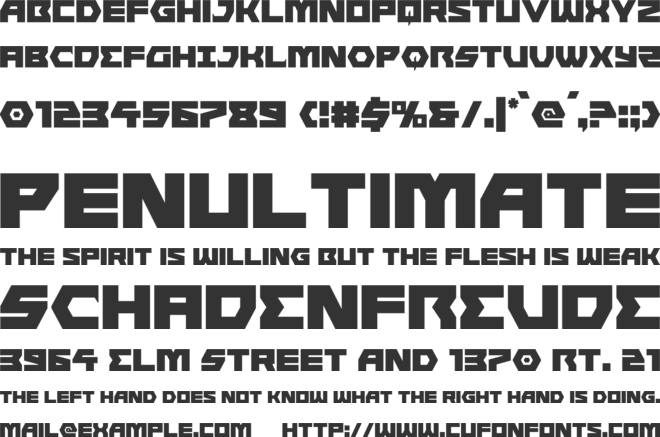 Cyberform font preview