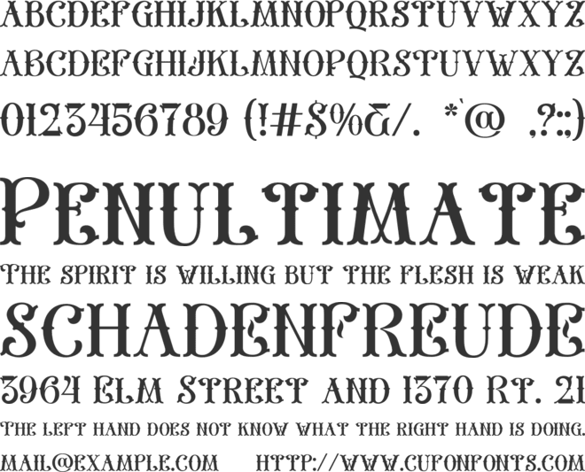 the wildtern font preview