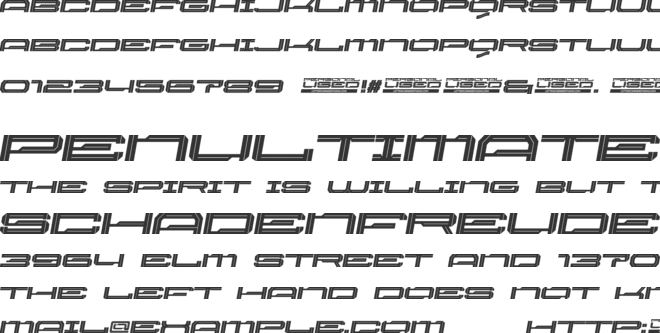 Stradale font preview