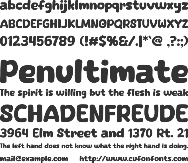 Snack Omeal font preview
