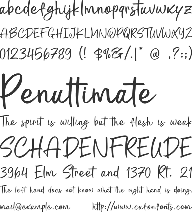 Vallite font preview